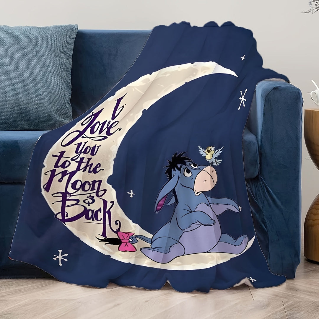 Blød fleece tæppe med Eeyore design - Fås i flere størrelser til alle årstider