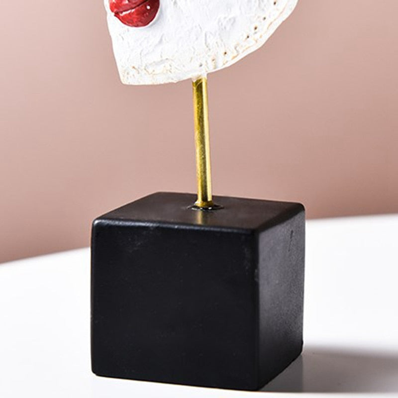 Abstrakt Pop Art Ansigt Hjem Skulptur