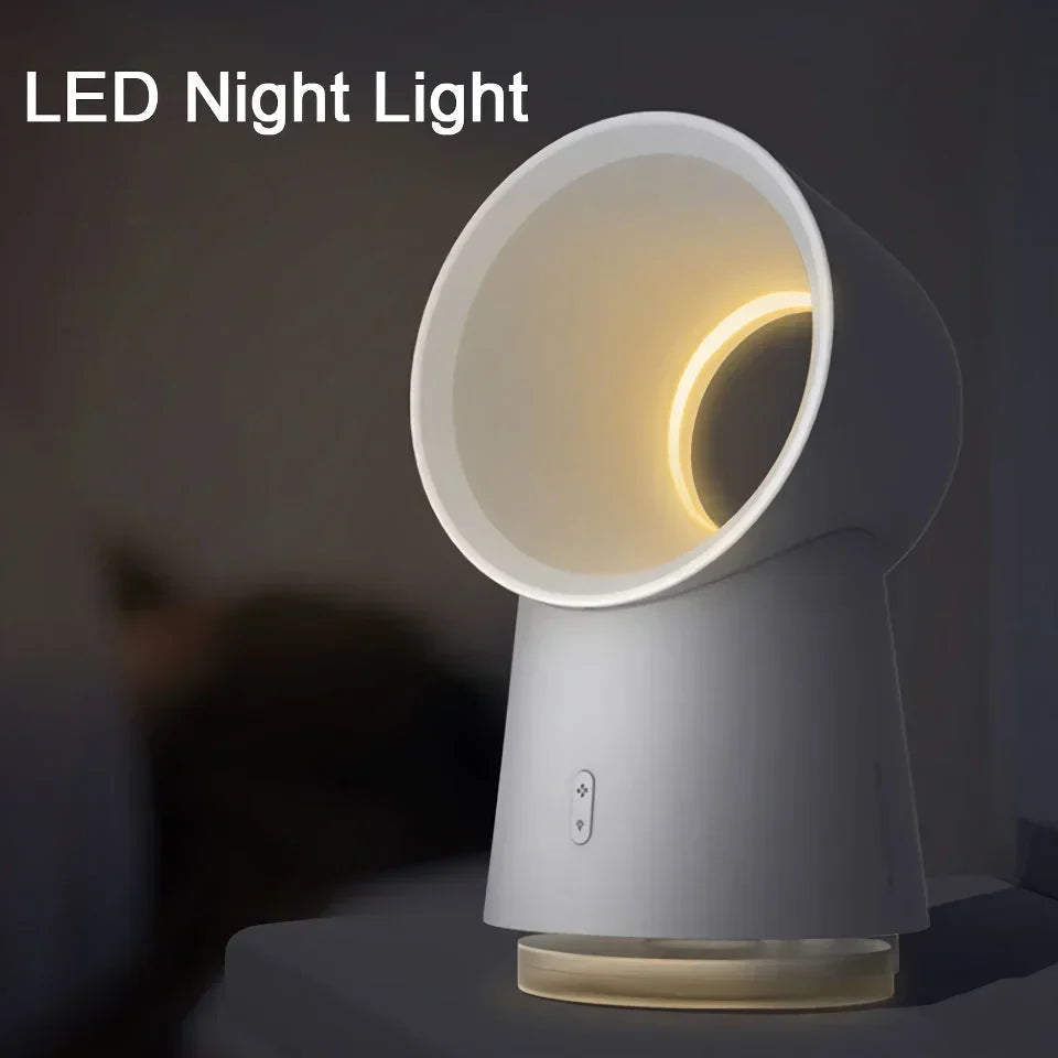 Bladfri USB Luftfugter Ventilator med LED Nattelys |