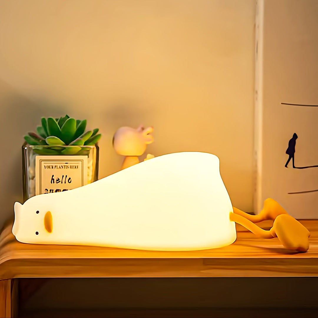 Sovende And Lampe - Genopladelig Dæmpbar Silikone Nattelys