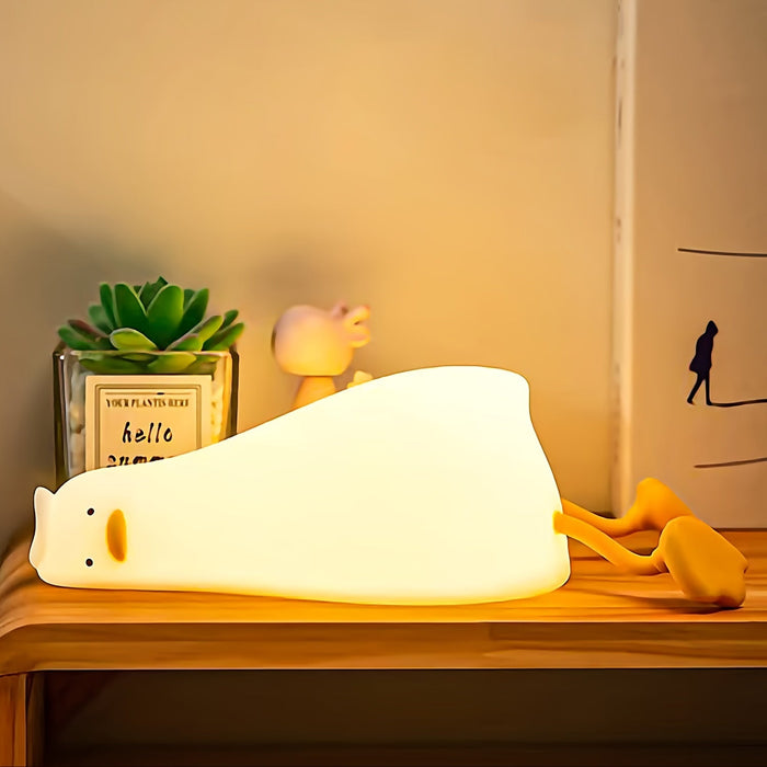 Sovende And Lampe - Genopladelig Dæmpbar Silikone Nattelys