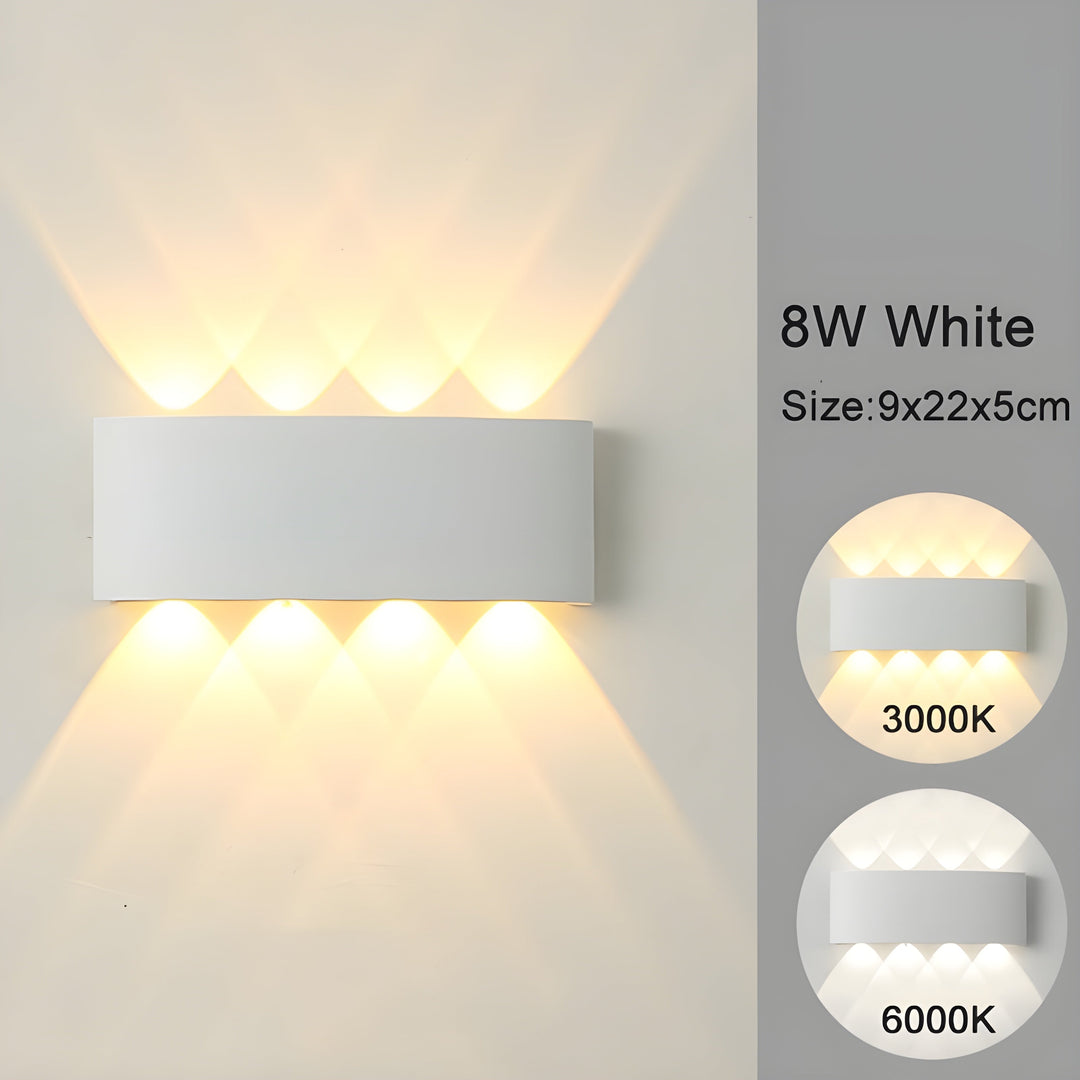 LED vægmonterede lamper til indendørs og udendørs områder