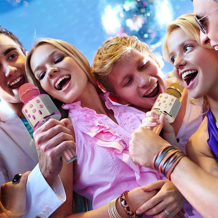 Genopladeligt trådløst Bluetooth karaoke mikrofon