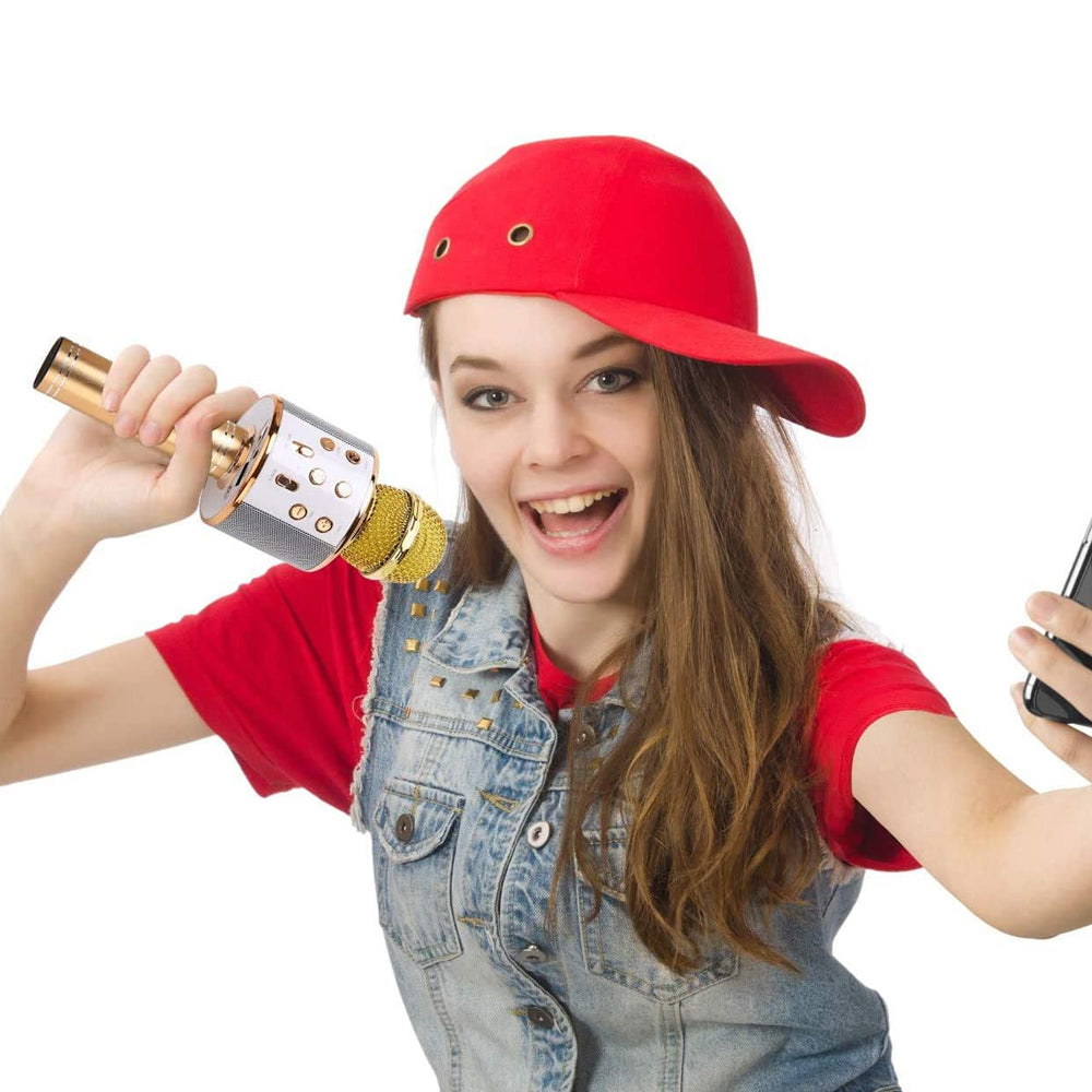 Genopladeligt trådløst Bluetooth karaoke mikrofon