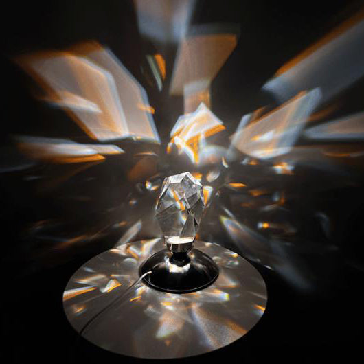 LuxorLite Diamant Krystal LED Bordlampe | Luksuriøs Stemningslys | 3 eller 16 farveændringer | Trådløs Natlampe