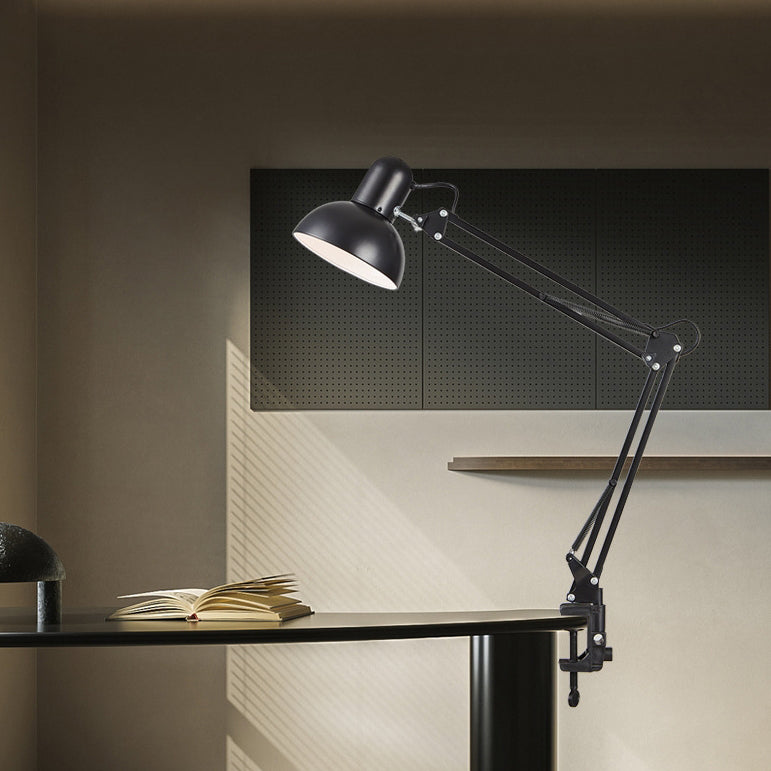 Moderne minimalistisk sammenklappelig bordlampe med lang arm og clip lavet af ABS med 1 lys til soveværelset
