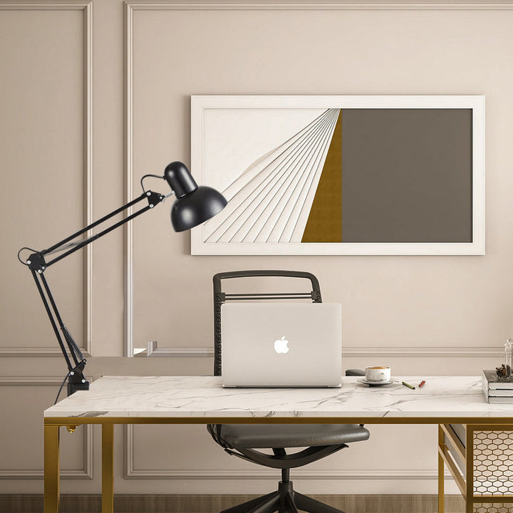 Moderne minimalistisk sammenklappelig bordlampe med lang arm og clip lavet af ABS med 1 lys til soveværelset