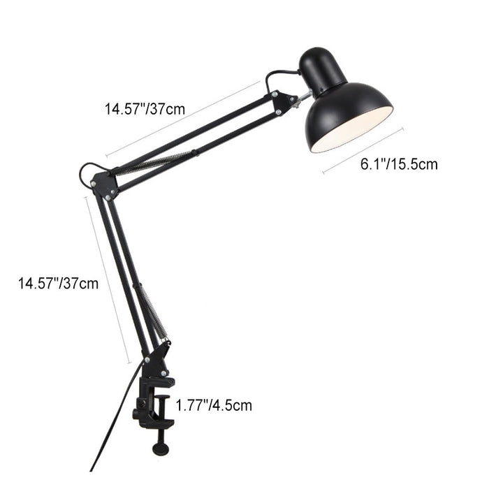 Moderne minimalistisk sammenklappelig bordlampe med lang arm og clip lavet af ABS med 1 lys til soveværelset