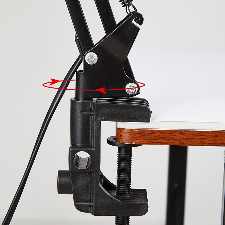 Moderne minimalistisk sammenklappelig bordlampe med lang arm og clip lavet af ABS med 1 lys til soveværelset