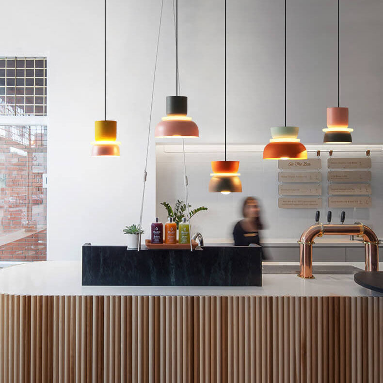 Nordisk farverig Macaron 1-Lys LED Pendel