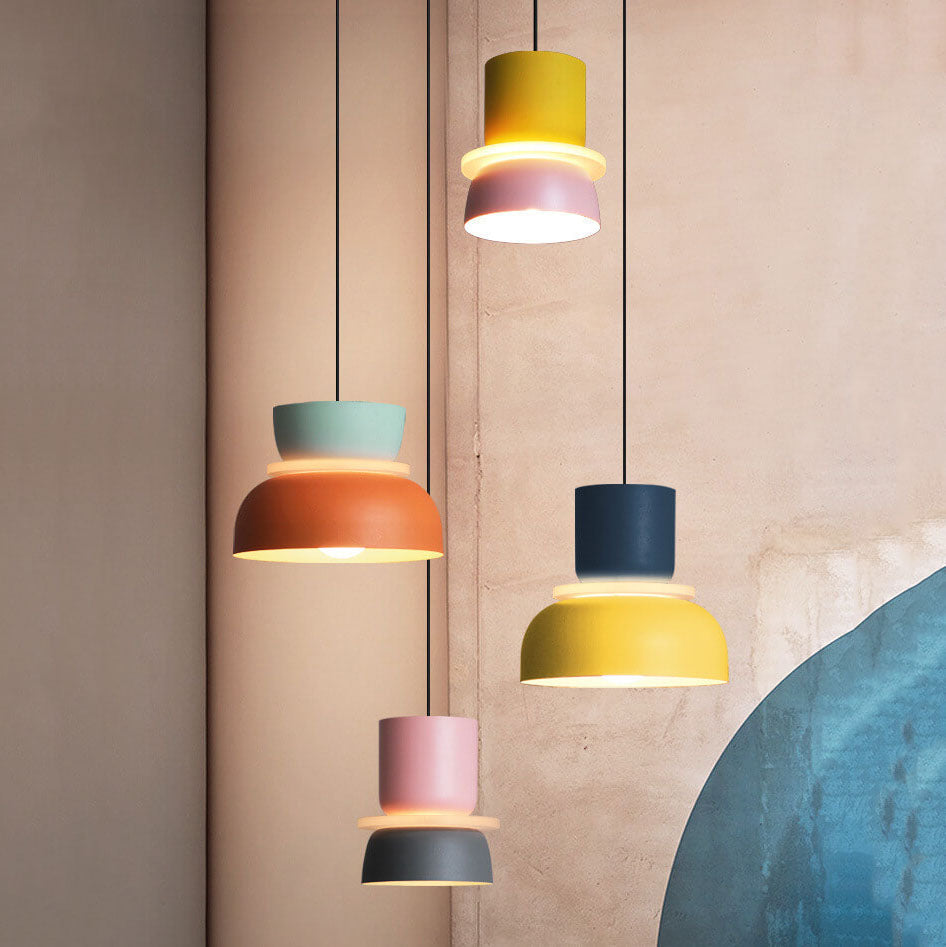Nordisk farverig Macaron 1-Lys LED Pendel