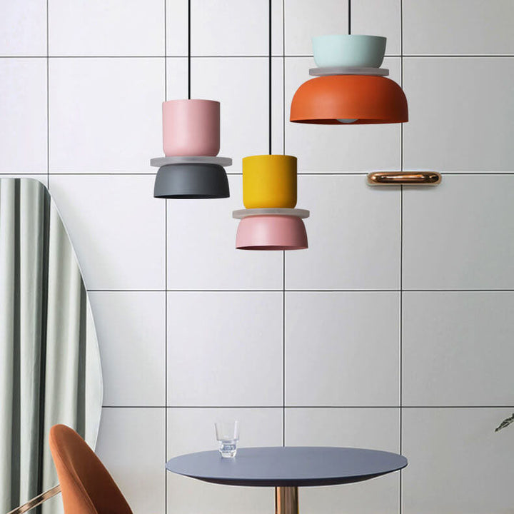 Nordisk farverig Macaron 1-Lys LED Pendel