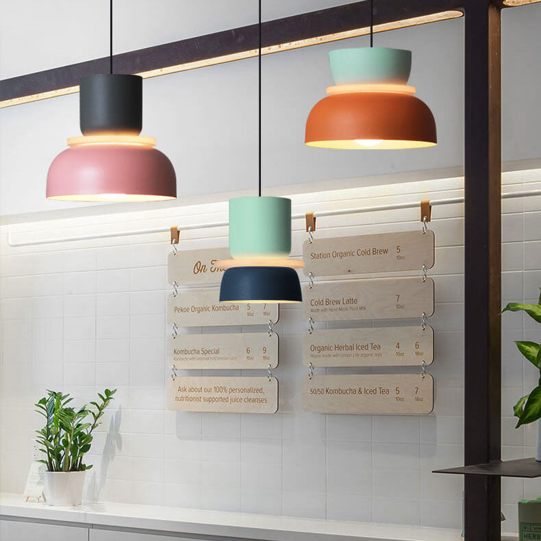 Nordisk farverig Macaron 1-Lys LED Pendel