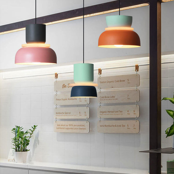 Nordisk farverig Macaron 1-Lys LED Pendel