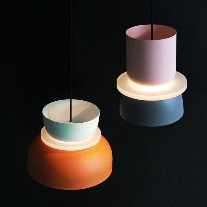 Nordisk farverig Macaron 1-Lys LED Pendel