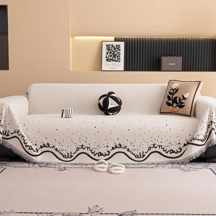 Kursiv Glitrende Chenille Sofa Betræk