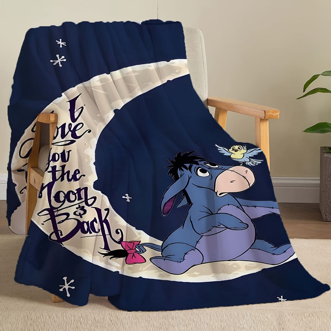 Blød fleece tæppe med Eeyore design - Fås i flere størrelser til alle årstider