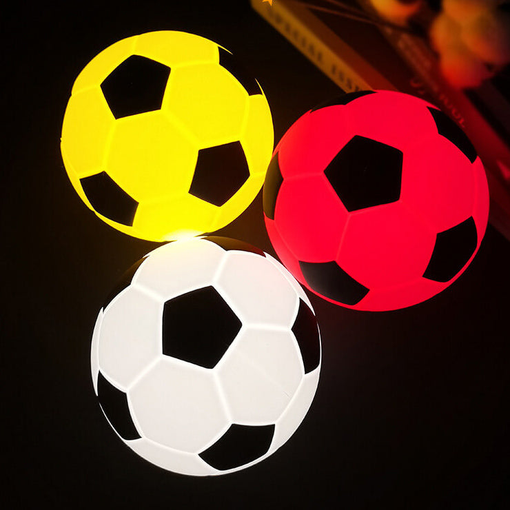 Kreativ Fodbold Silikone LED Nattelys USB Opladelig Bordlampe