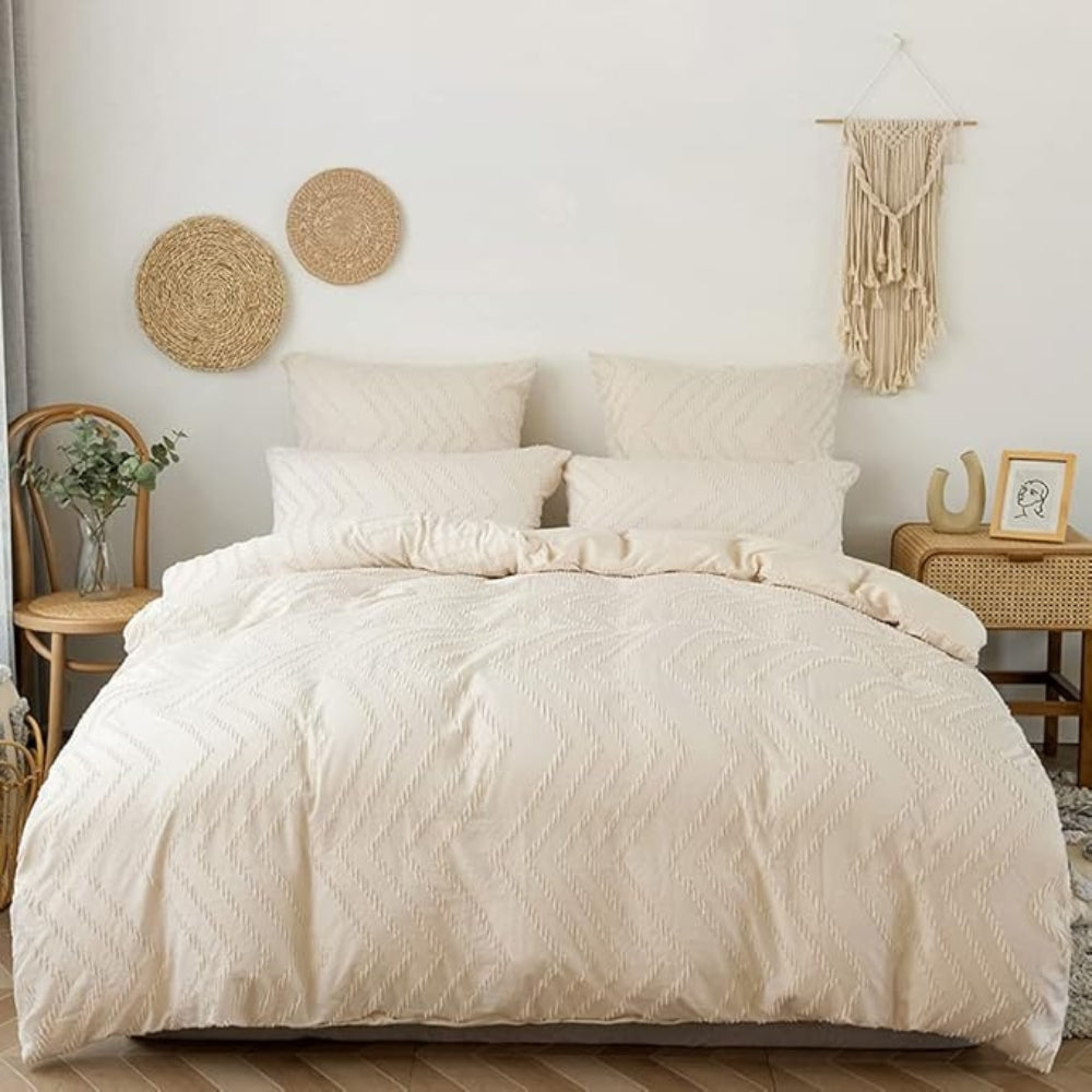 Chevron Plush Quilt Cover | 3-delt sæt