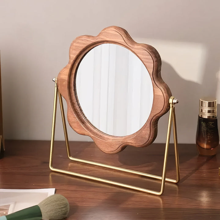 Elegant Drejbar Skrivebords Makeup Spejl – Neoklassisk Design