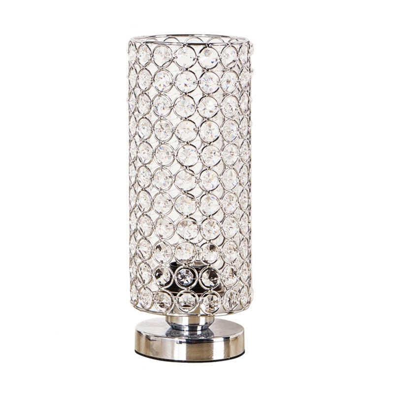 Krystal Bordlampe - Modern Natlampe med Krom Finish