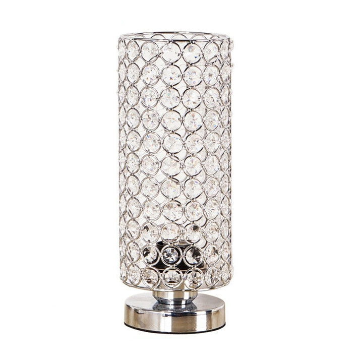 Krystal Bordlampe - Modern Natlampe med Krom Finish