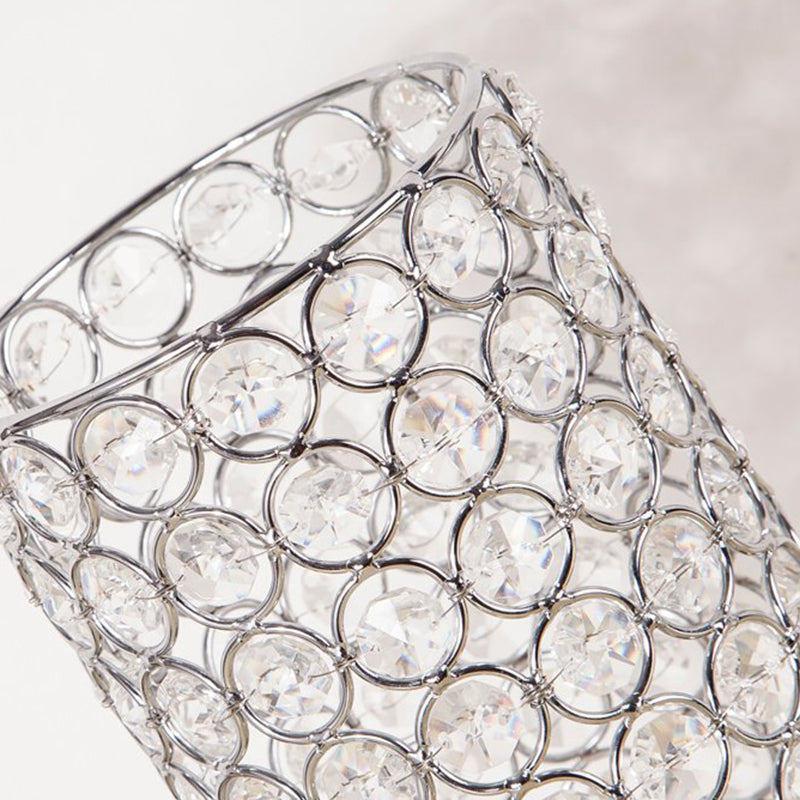 Krystal Bordlampe - Modern Natlampe med Krom Finish