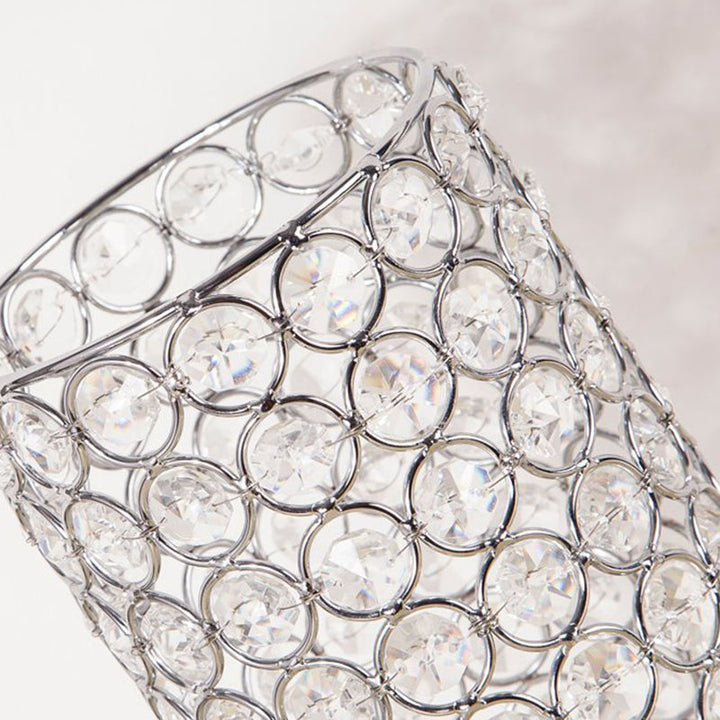 Krystal Bordlampe - Modern Natlampe med Krom Finish