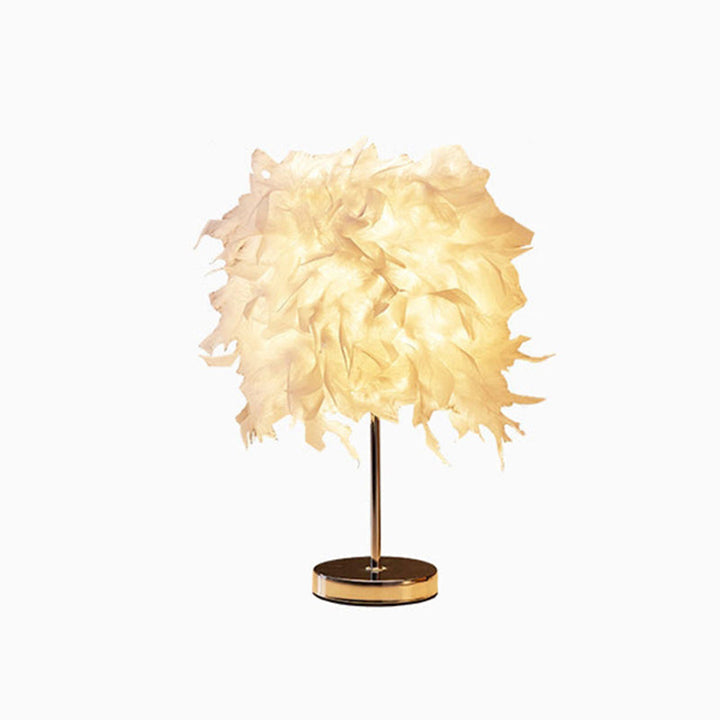 Hvid Cylindrisk Bordlampe Simplicity Enkel Pære Forår Bordlampe