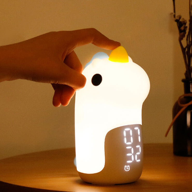 Unilora DreamLight Vækkeur | Enhjørning Design | Timer &amp; LED Nattelys | Børneværelse Dekor