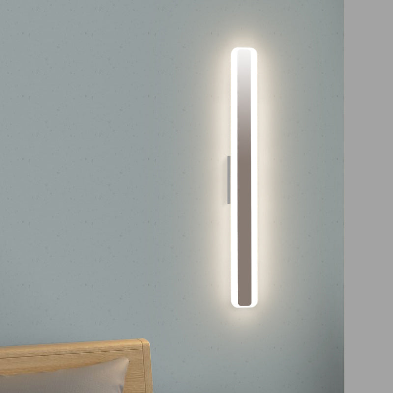 Moderne 16"/20" bred LED spejl lampe med akryl-farvet skærm hvid rektangulær spejl lampe i varmt/hvidt lys