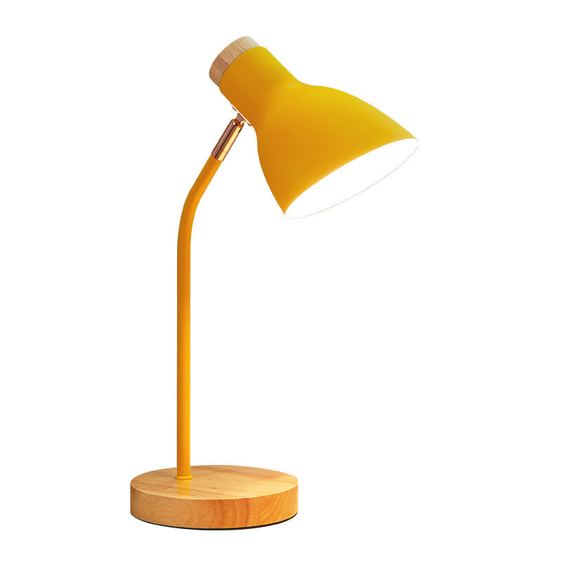 Lommelygte-formet svingbar bordlampe Macaron Metal 1-lys natlampe til børneværelse