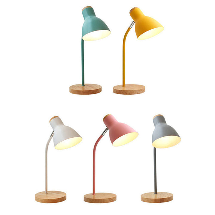 Lommelygte-formet svingbar bordlampe Macaron Metal 1-lys natlampe til børneværelse