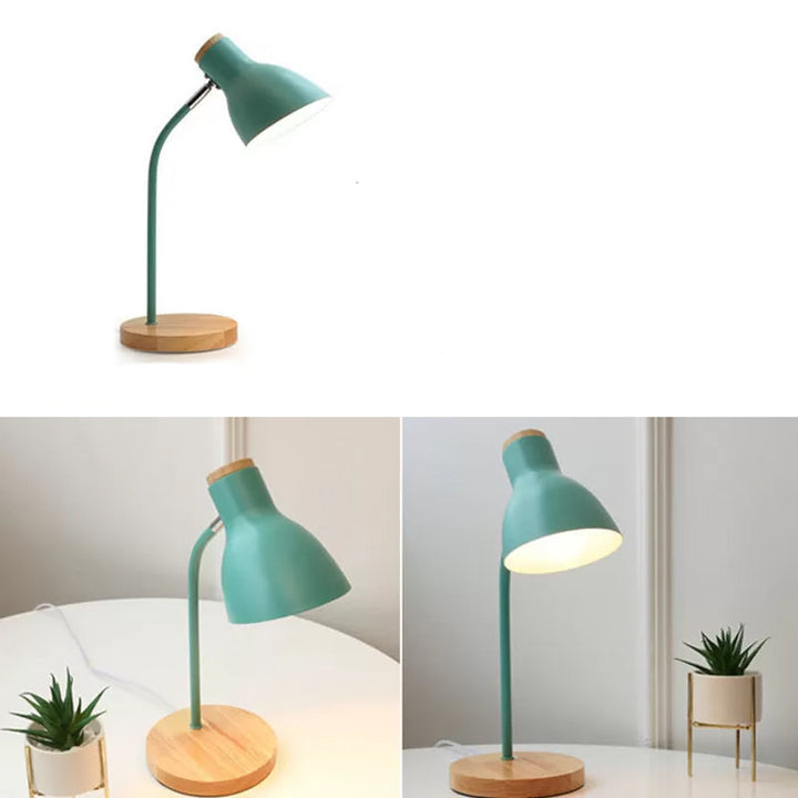 Lommelygte-formet svingbar bordlampe Macaron Metal 1-lys natlampe til børneværelse