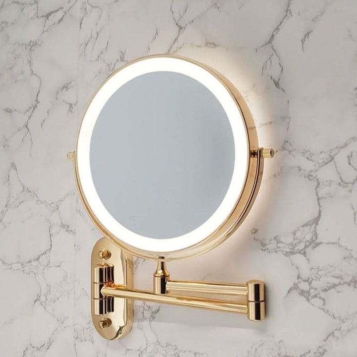 Guld Genopladelig LED Makeup Forstørrelses Spejl