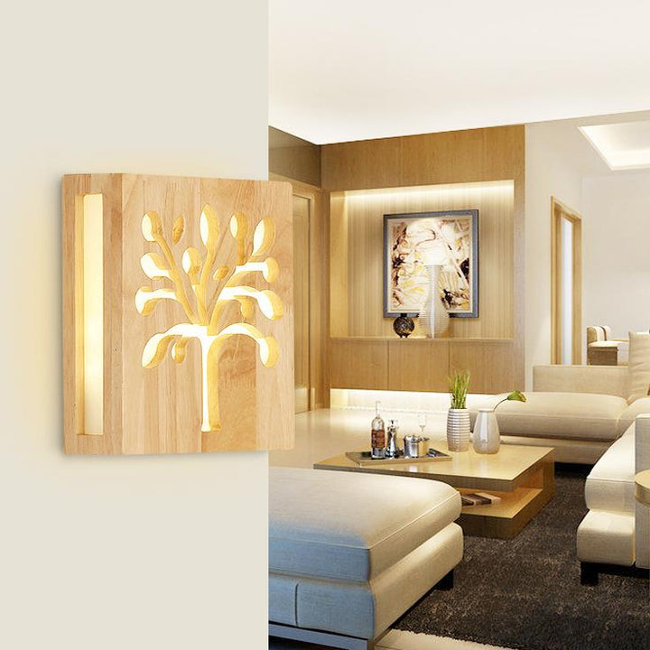 Væglampe - WoodGlow - Elegant LED - Livets essens indendørs og udendørs