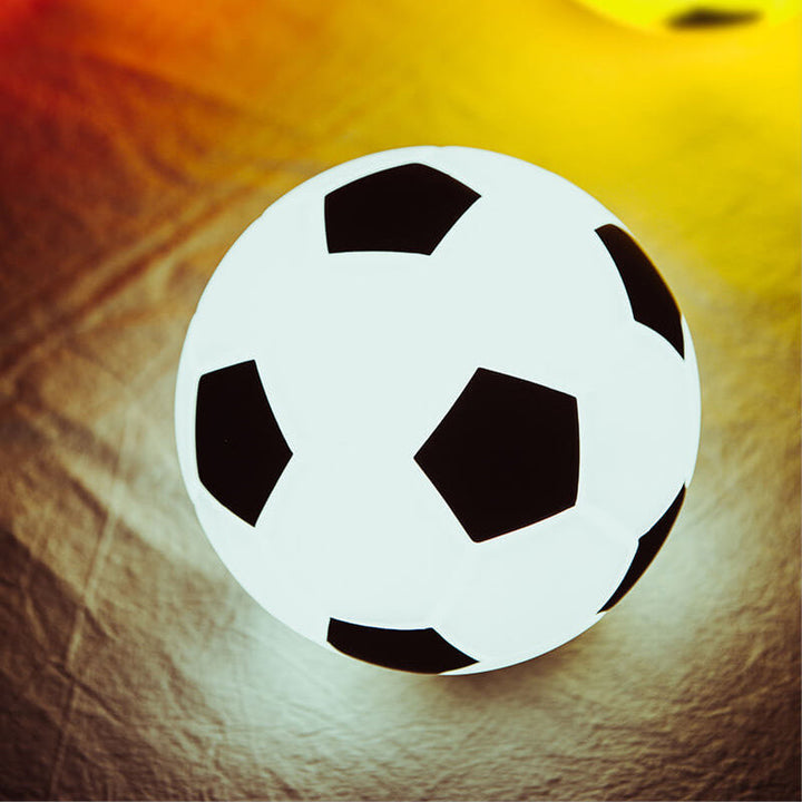 Kreativ Fodbold Silikone LED Nattelys USB Opladelig Bordlampe