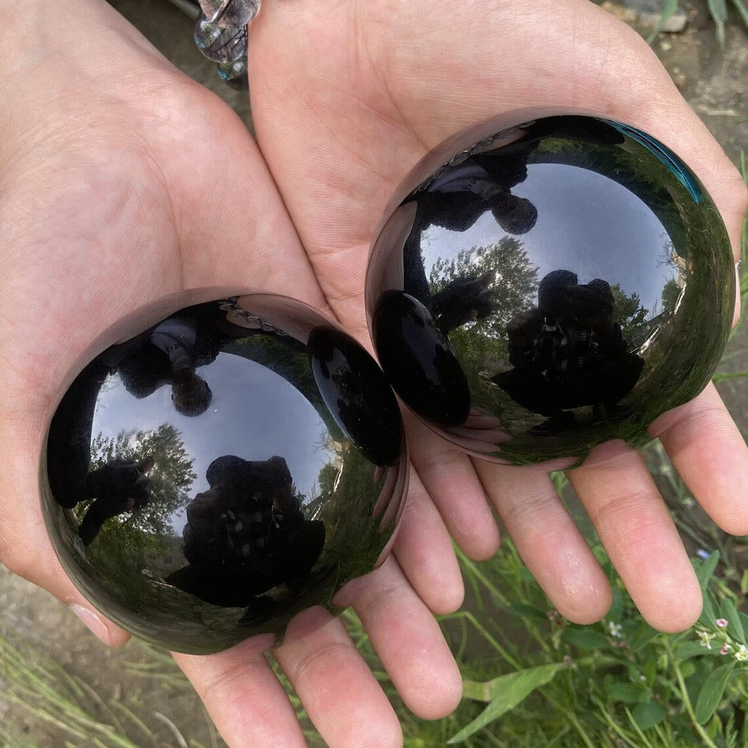 Obsidian Krystal Kugle Dekoration