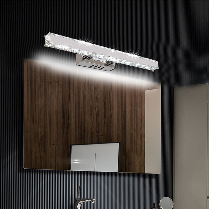 11.5"/16.5" Bred Rektangulær Vanity Spejl Lys Moderne Stil Klar Krystal LED Hvid Væglampe til Badeværelse
