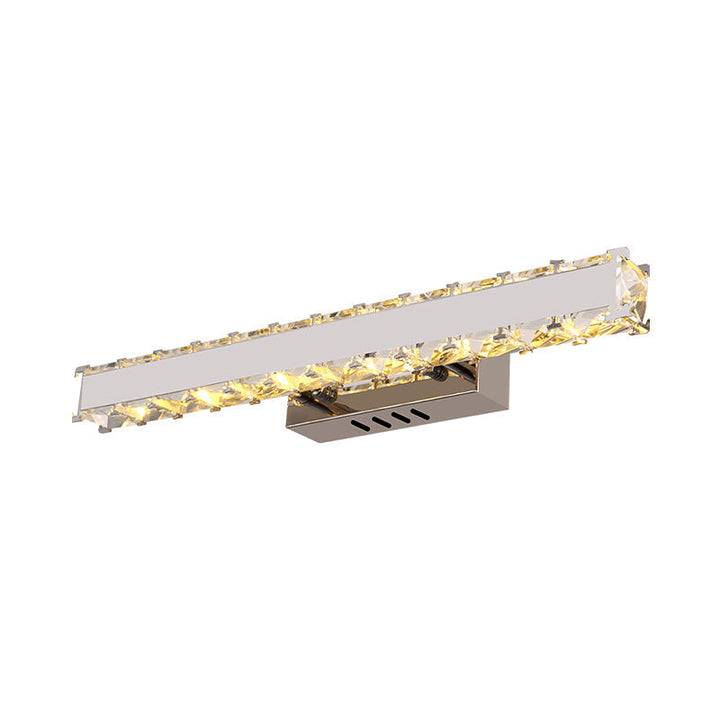 11.5"/16.5" Bred Rektangulær Vanity Spejl Lys Moderne Stil Klar Krystal LED Hvid Væglampe til Badeværelse