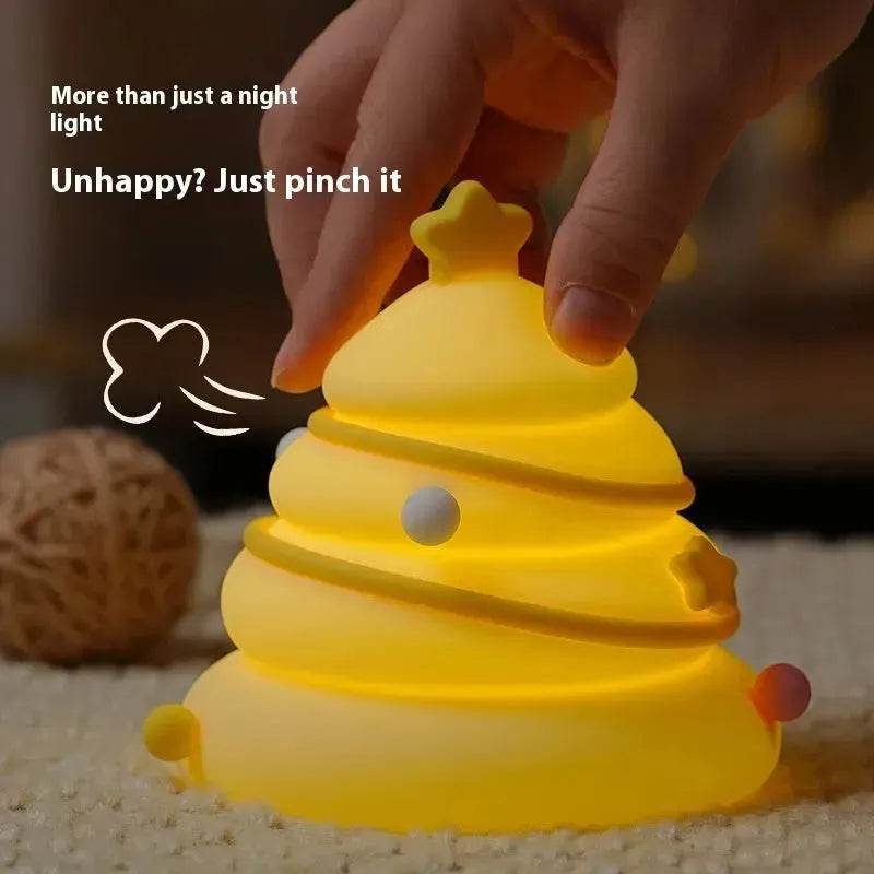 Silicone Juletræ Natlamper USB Genopladelige Søde Tegneserie Børnefødselsdagsgaver