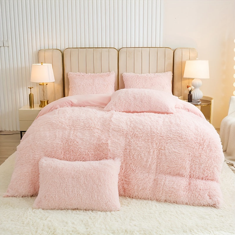 Ultra Blød Plush Duvet Cover Sæt med Lynlås - Luksus &amp; Komfort