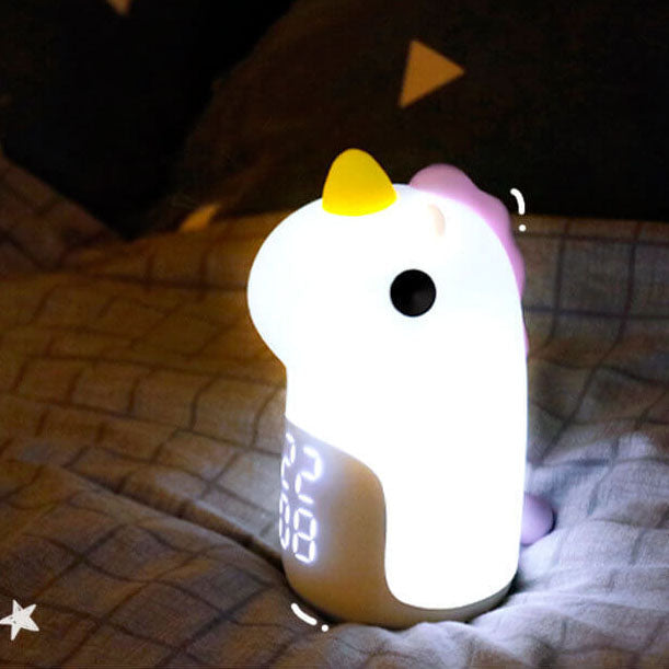 Unilora DreamLight Vækkeur | Enhjørning Design | Timer &amp; LED Nattelys | Børneværelse Dekor