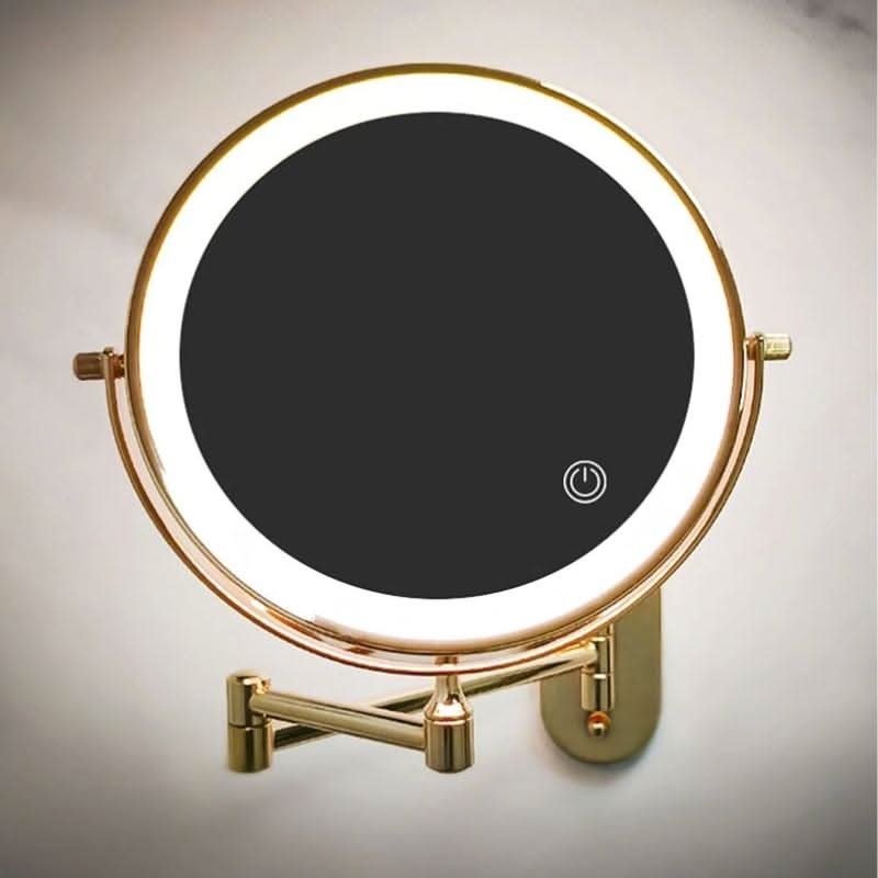 Guld Genopladelig LED Makeup Forstørrelses Spejl