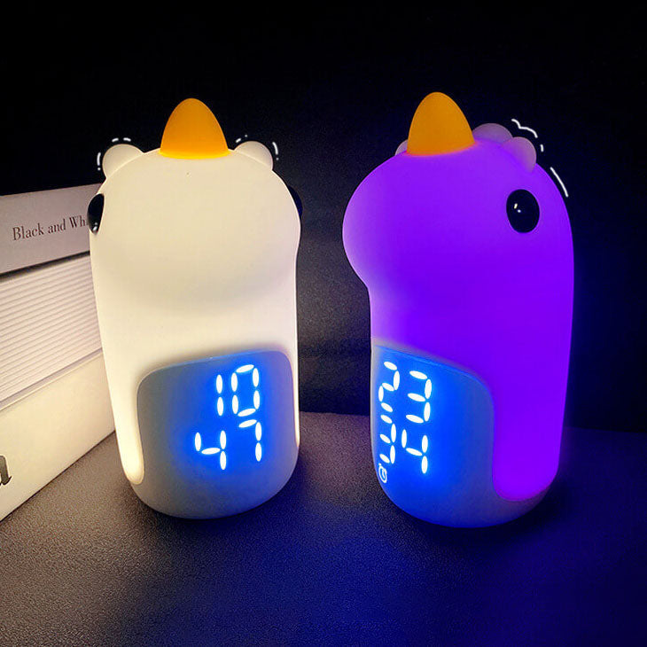 Unilora DreamLight Vækkeur | Enhjørning Design | Timer &amp; LED Nattelys | Børneværelse Dekor
