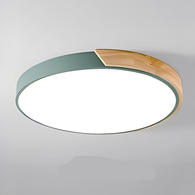 Træ Makron Cirkulær Loftlampe