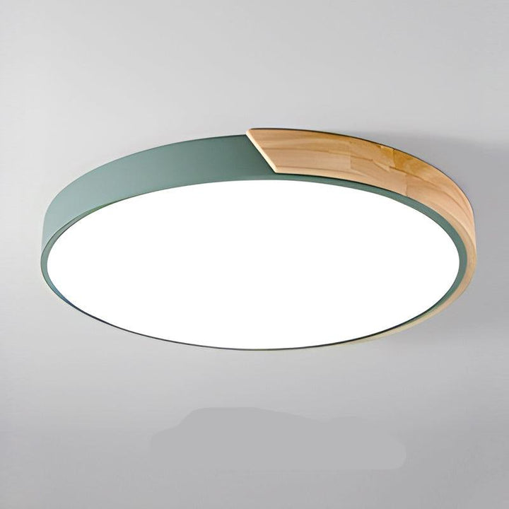 Træ Makron Cirkulær Loftlampe