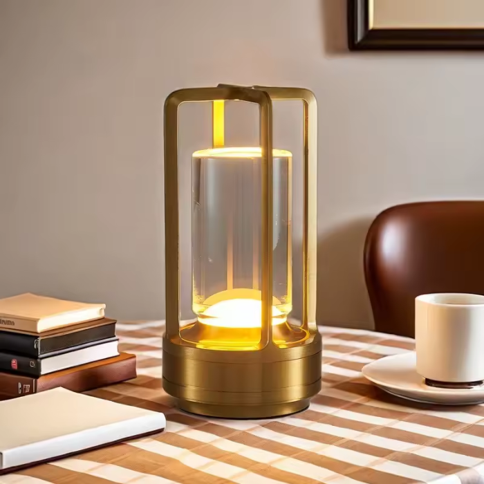 Varm LED Trådløs Bordlampe – Batteridrevet Nordisk Design - LED med Touchkontrol, Egnet til Soveværelse, Hjem, Udendørs - Ideelt Nattelys