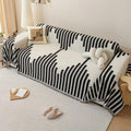 Moderne Monokrom Bregne Sofa Betræk