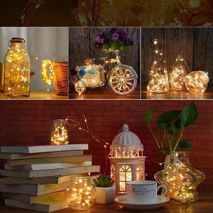 LED Vinflaske Lamper Kork Natlys DIY Dekoration Løft - 5/10 PCS